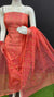 Kota Doria Cotton Block Printed Peach Color Dress Material - Trend In Need