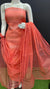 Kota Doria Cotton Block Printed Peach Color Dress Material - Trend In Need