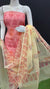 Kota Doria Cotton Block Printed Pink Color Dress Material - Trend In Need