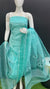 Kota Doria Cotton Block Printed Sea Blue Color Dress Material - Trend In Need