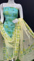 Kota Doria Cotton Block Printed Sea Green Color Dress Material - Trend In Need