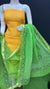 Kota Doria Cotton Block Printed Yellow Color Dress Material - Trend In Need