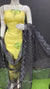 Kota Doria Cotton Block Printed Yellow Color Dress Material - Trend In Need