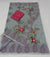 Kota Doria Cotton Grey Color Embroidered Saree with Fine Block Print - Trend In Need