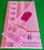 Kota Doria Cotton Hand Block Printed Pink Color Saree - Trend In Need
