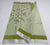 Kota Doria Cotton Hand Brush Painted Green Color Saree - Trend In Need