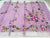 Kota Doria Cotton Hand Brush Painted Lavender Color Saree - Trend In Need