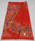 Kota Doria Cotton Hand Brush Painted Red Color Saree - Trend In Need