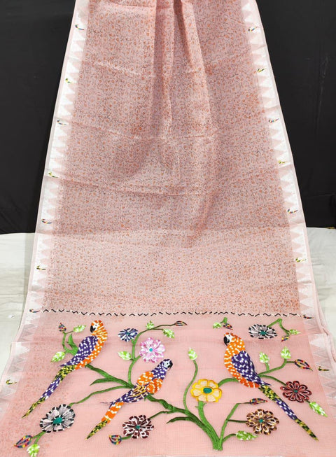 Kota Doria Paithani Embroidery Designer sarees - Trend In Need