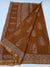 Kota Doria Pure Cotton Hand Block Printed Brown Color Saree - Trend In Need