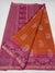 Kota Doria Pure Cotton Hand Block Printed Pink Brown Color Saree - Trend In Need