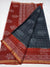 Kota Doria Pure Cotton Hand Block Printed Red Grey Color Saree - Trend In Need