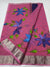 Kota Doria Pure Cotton Hand Brush Painted Pink Color Saree - Trend In Need