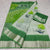 Kota Doria Pure Cotton Hand Brush Printed Green White Color Saree - Trend In Need