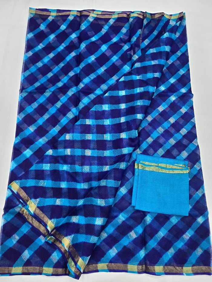 Kota Silk Saree - Blue Color