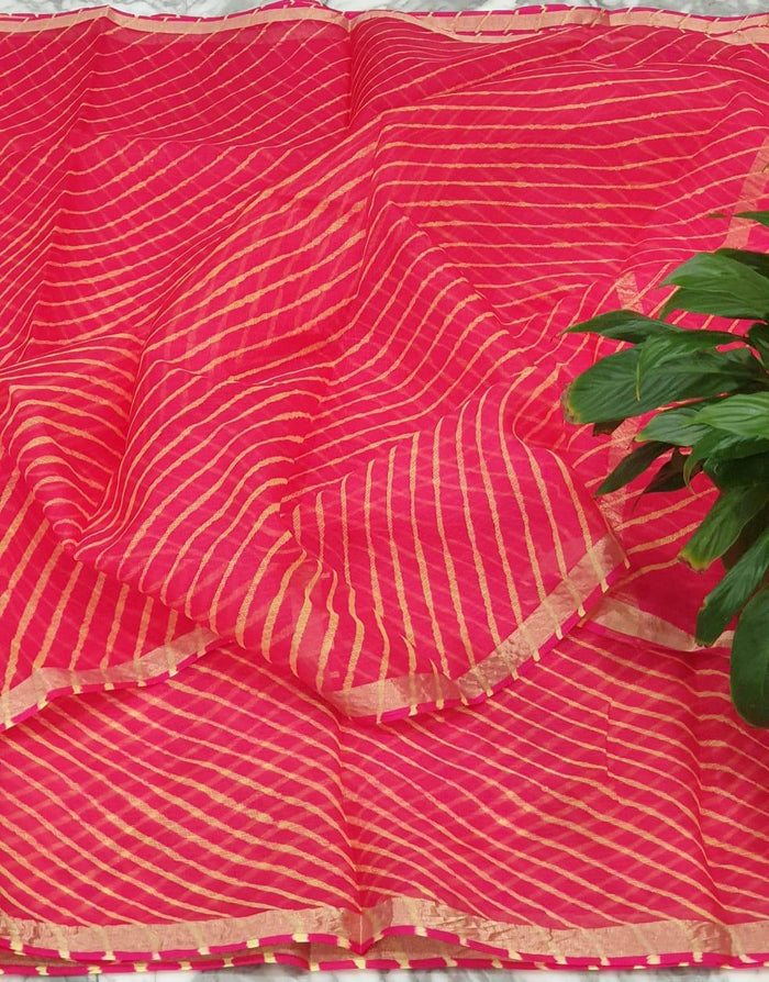 Pure Kota Silk Saree -  Pink Color