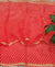 Kota Doria Pure Silk Red Color Saree - Trend In Need