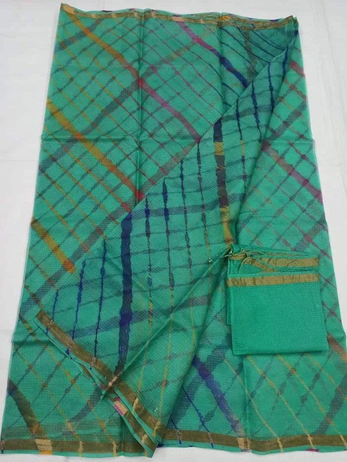 Kota Silk Saree - Sea Green Color
