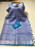 Linen Cotton Mix Grey Color Saree - Trend In Need