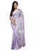 Linen Cotton Mix Lavender Color Saree - Trend In Need