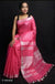 Linen Cotton Mix Pink Color Plain Saree - Trend In Need