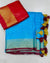 Linen Cotton Mix Sky Blue Color Saree - Trend In Need