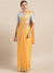 Linen Cotton Mix Yellow Color Saree - Trend In Need