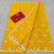 Machine Embroidery Work Kota Doria Saree - Yellow Color - Trend In Need