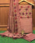 Matka Cotton Embroidered Dress Material Brown Color - Trend In Need