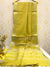 Mustard Color Plain Zari Woven Linen Cotton Saree - Trend In Need