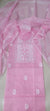 Pink Color Kota Doria Cotton Embroidered Dress Material - Trend In Need