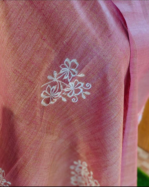 Pink Color Matka Cotton Silk Embroidered Work Suit - Trend In Need