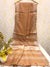 Plain Brown Color Zari Woven Linen Cotton Saree - Trend In Need