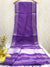 Plain Purple Color Zari Woven Linen Cotton Saree - Trend In Need