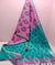 Pure Cotton Ikkat Print Pink Green Color Saree - Trend In Need