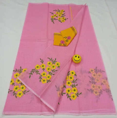 Pure Cotton Kota Doria Embroidered Sarees - Trend In Need