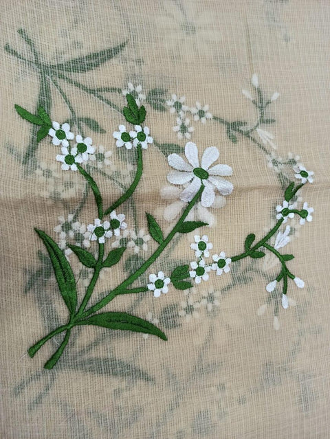 Pure Cotton Kota Doria Embroidered Sarees - Trend In Need