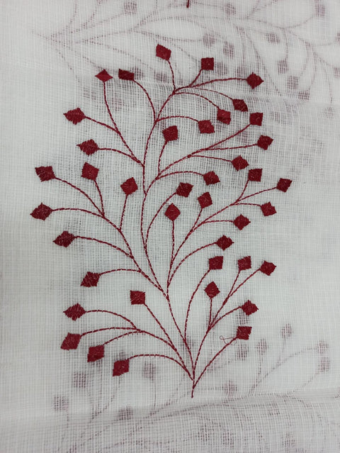 Pure Cotton Kota Doria Embroidered Sarees - Trend In Need
