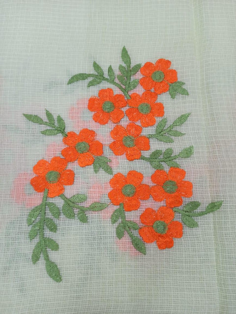 Pure Cotton Kota Doria Embroidered Sarees - Trend In Need