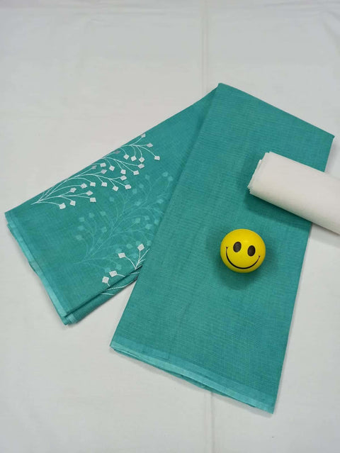 Pure Cotton Kota Doria Embroidered Sarees - Trend In Need