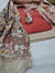 Red Color Semi Raw Silk Dress Material With Handwoven Cotton Silk Dupatta - Trend In Need