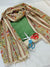 Semi Raw Silk Green Color Dress Material With Handwoven Cotton Silk Dupatta - Trend In Need