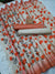 Semi Raw Silk Orange Color Dress Material With Handwoven Cotton Silk Dupatta - Trend In Need